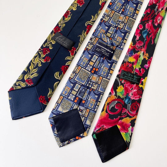 FABRIC FRONTLINE - SET OF THE SILK HAND MADE TIES - AVVIIVVA.COM
