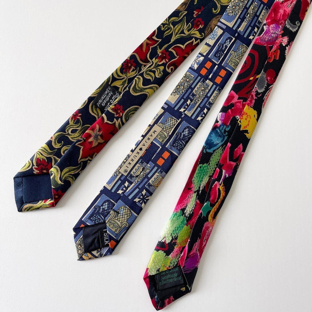 FABRIC FRONTLINE - SET OF THE SILK HAND MADE TIES - AVVIIVVA.COM