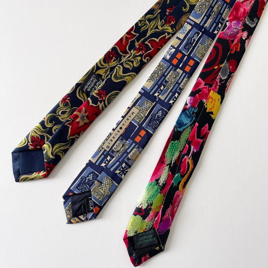 FABRIC FRONTLINE - SET OF THE SILK HAND MADE TIES - AVVIIVVA.COM